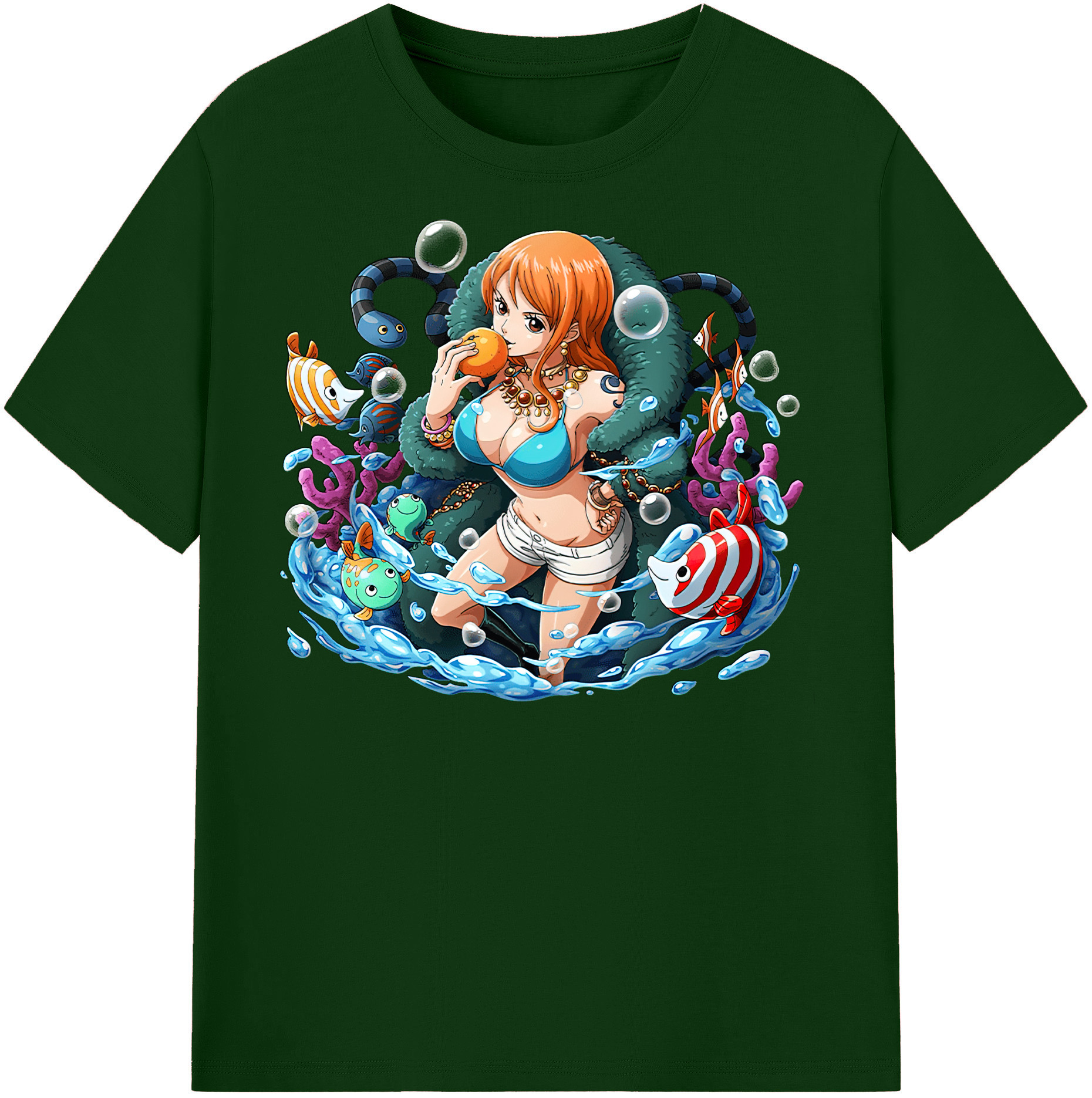 ワンピース ナミ ONE PIECE Nami 綿100％半袖Tシャツ（フロントプリント）